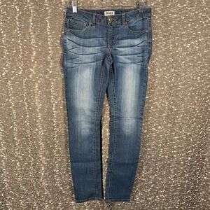 Vintage Mudd Denim Skinny Jeans Low‎ Rise Preppy Embroidered Pocket Junior's 5